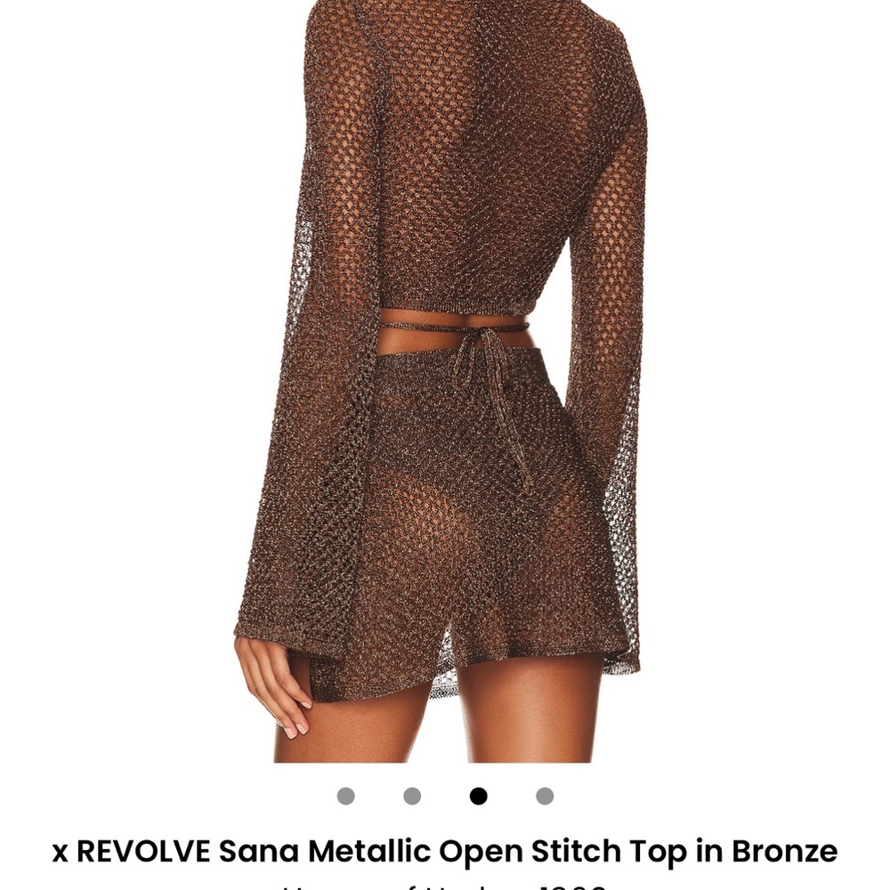 NWT Brown Mesh Cover-Up Set - Picture 3 of 3